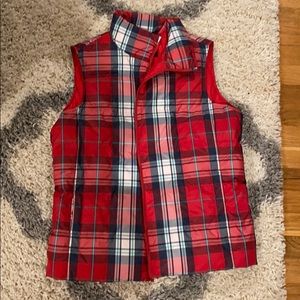 Women’s Lands End Plaid Vest